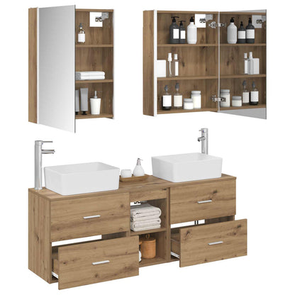 Set di mobili per il bagno 5 pz Rovere Artigianale | homemem39