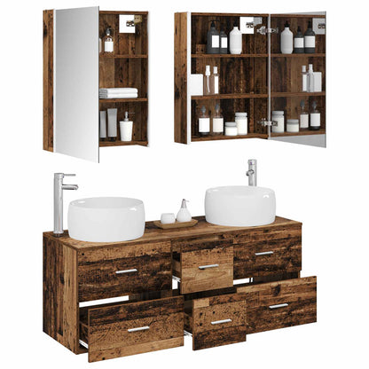 Set di mobili per il bagno 5 pz Legno antico