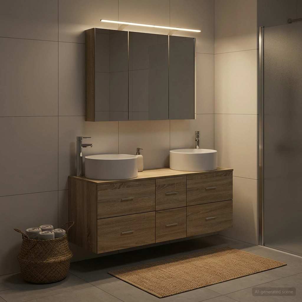 Set di mobili per il bagno 4 pz Rovere Sonoma | homemem39