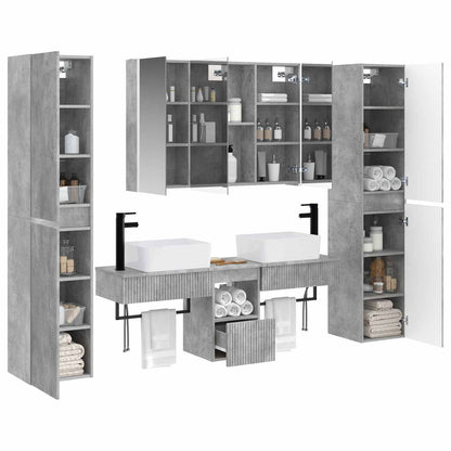 Set di mobili per il bagno 6 pz Grigio Cemento | homemem39