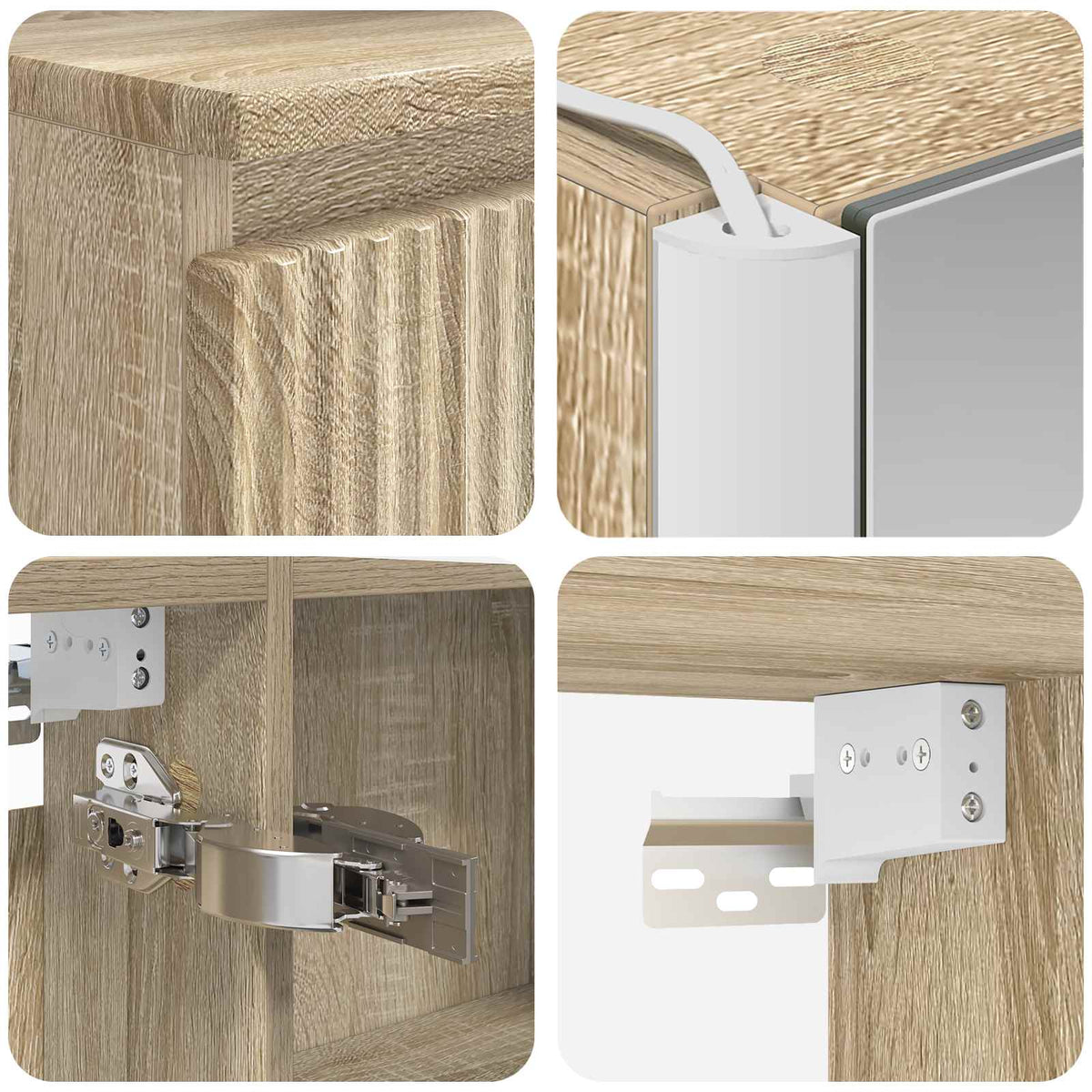 Set di mobili per il bagno 6 pz Rovere Sonoma | homemem39