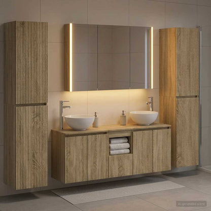 Set di mobili per il bagno 6 pz Rovere Sonoma | homemem39