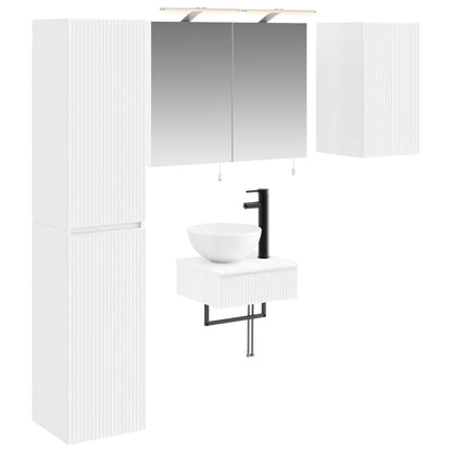 Set di mobili per il bagno 5 pz Bianco | homemem39