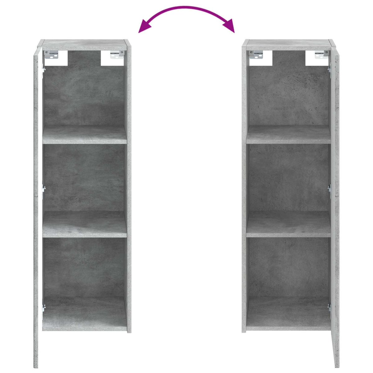 Set di Armadi da Bagno 4 pz Grigio Cemento Legno ingegnerizzato | homemem39