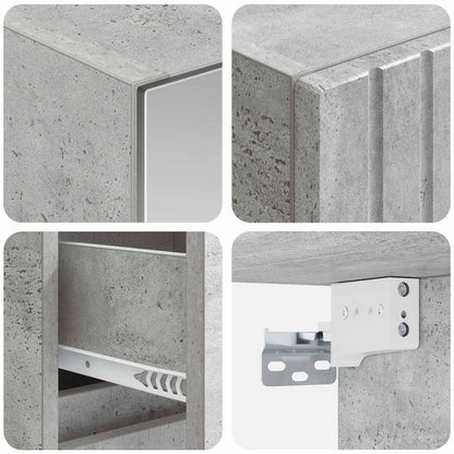Set di mobili per il bagno 4 pz Grigio Cemento | homemem39
