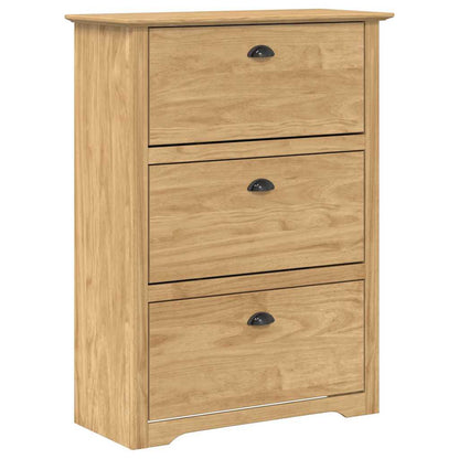 Scarpiera BODO Marrone miele 80 x 35 x 118 cm Legno multistrato | homemem39