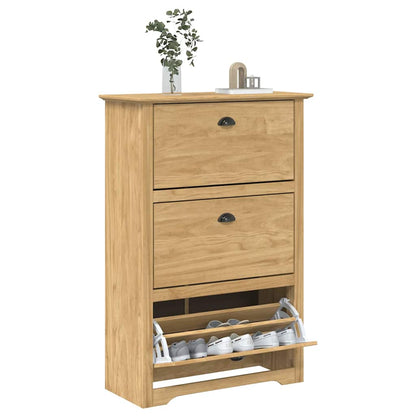 Scarpiera BODO Marrone miele 80 x 35 x 118 cm Legno multistrato | homemem39
