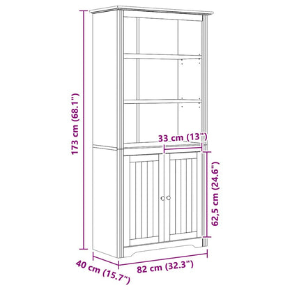 Libreria BODO Marrone miele 82 x 40 x 173 cm Legno multistrato | homemem39