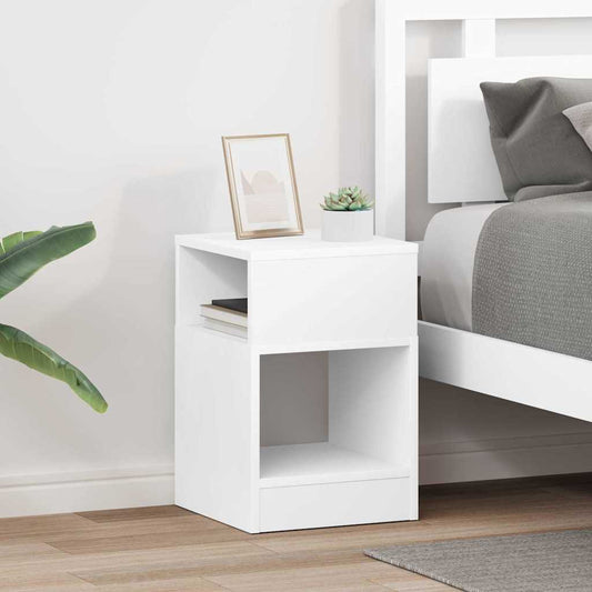 Tavolino 2 pcs Bianco 30,5 x 30 x 45 cm Legno multistrato | homemem39