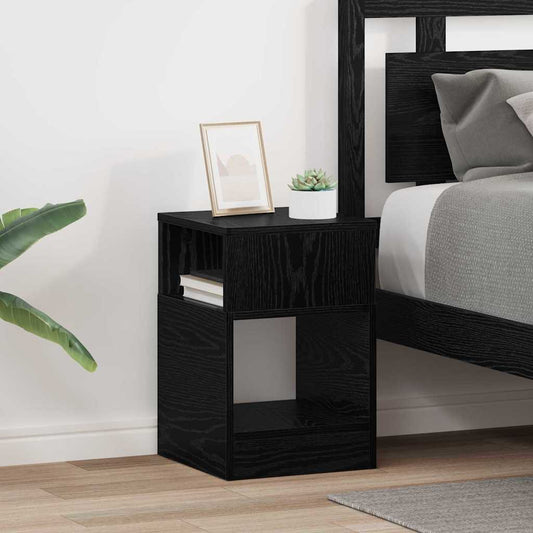 Tavolino 2 pcs Rovere Nero 30,5 x 30 x 45 cm Legno multistrato | homemem39