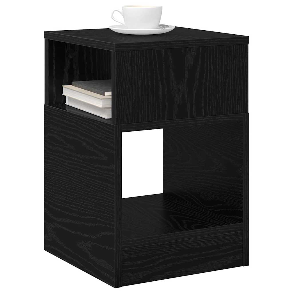 Tavolino 2 pcs Rovere Nero 30,5 x 30 x 45 cm Legno multistrato | homemem39