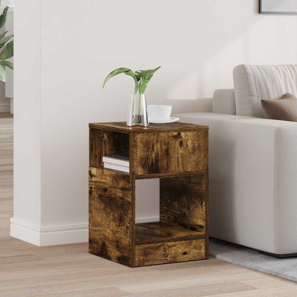 Tavolino Rovere fumé 30,5 x 30 x 45 cm Legno multistrato | homemem39