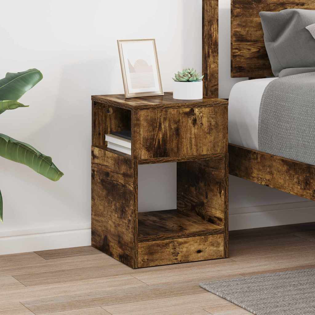 Tavolino Rovere fumé 30,5 x 30 x 45 cm Legno multistrato | homemem39
