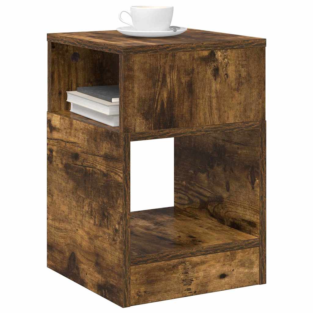 Tavolino Rovere fumé 30,5 x 30 x 45 cm Legno multistrato | homemem39