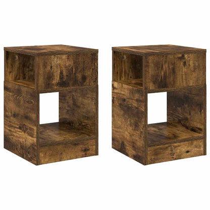 Tavolino 2 pcs Rovere fumé 30,5 x 30 x 45 cm Legno multistrato | homemem39