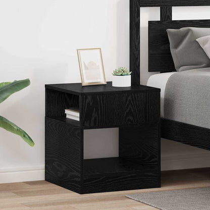 Tavolino 2 pcs Rovere Nero 40,5 x 40 x 45 cm Legno multistrato | homemem39