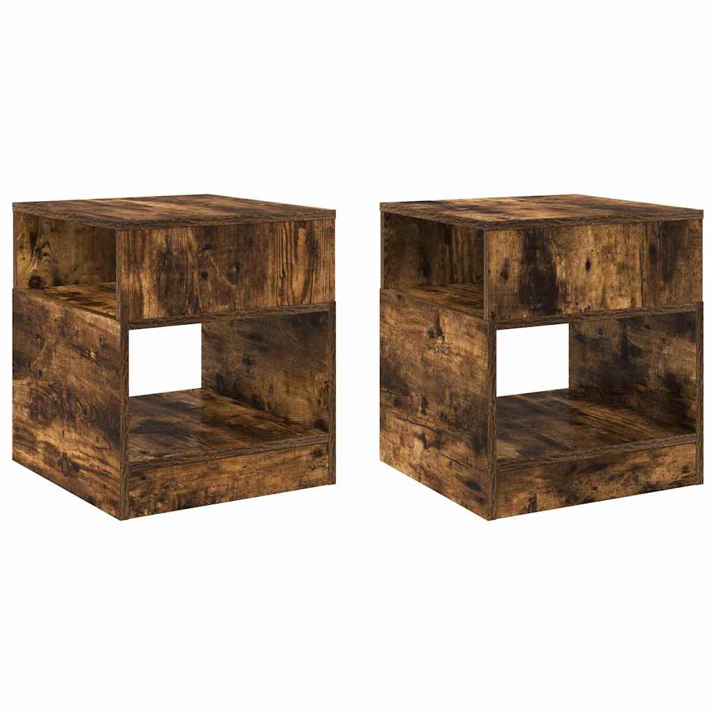 Tavolino 2 pcs Rovere fumé 40,5 x 40 x 45 cm Legno multistrato | homemem39