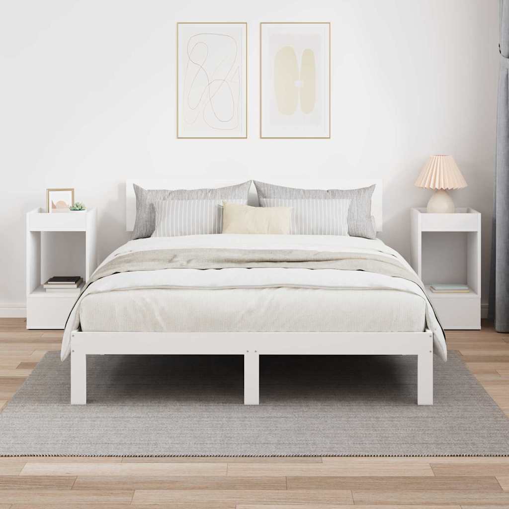 Tavolino 2 pcs Bianco 30 x 30 x 56 cm Legno multistrato | homemem39