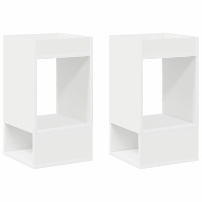 Tavolino 2 pcs Bianco 30 x 30 x 56 cm Legno multistrato | homemem39