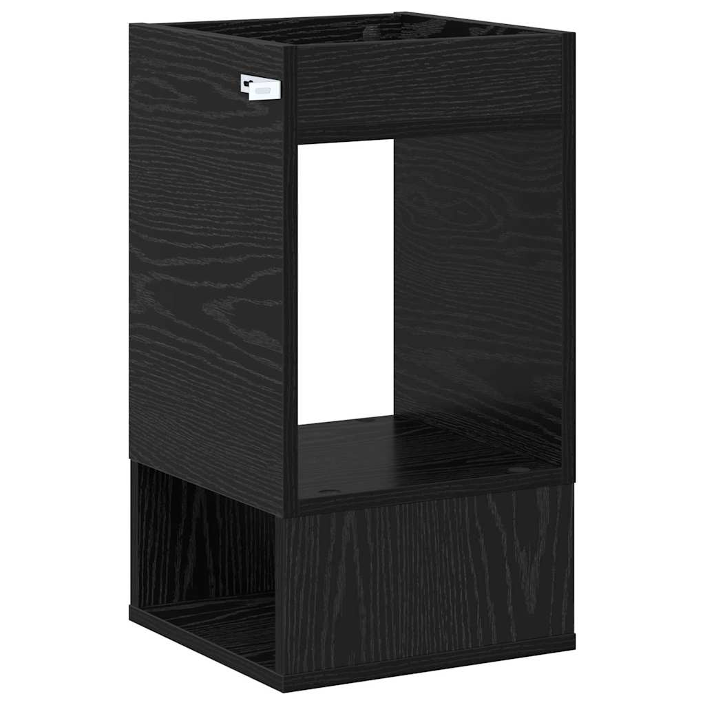Tavolino 2 pcs Rovere Nero 30 x 30 x 56 cm Legno multistrato | homemem39