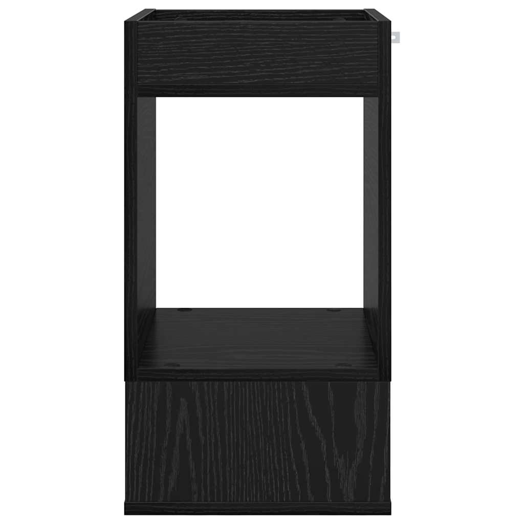 Tavolino 2 pcs Rovere Nero 30 x 30 x 56 cm Legno multistrato | homemem39