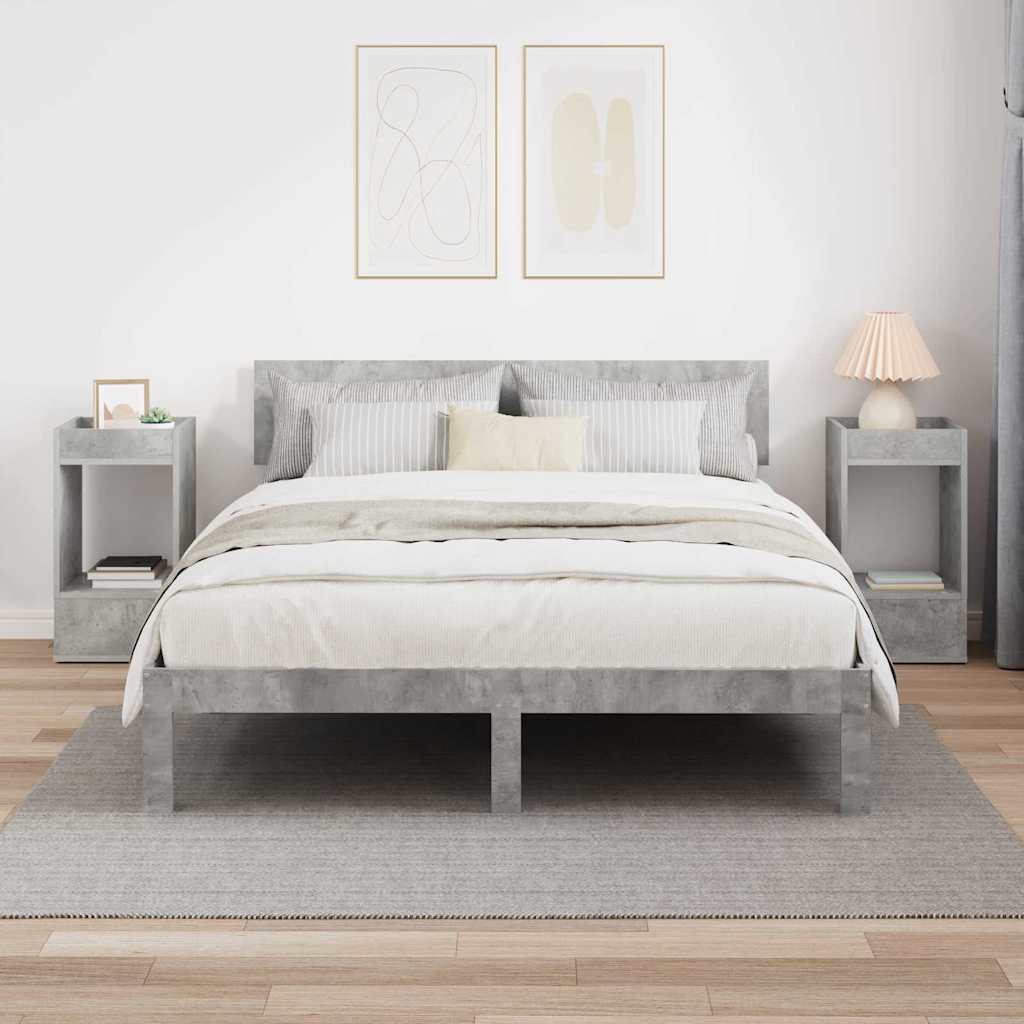 Tavolino 2 pcs Grigio cemento 30 x 30 x 56 cm Legno multistrato | homemem39