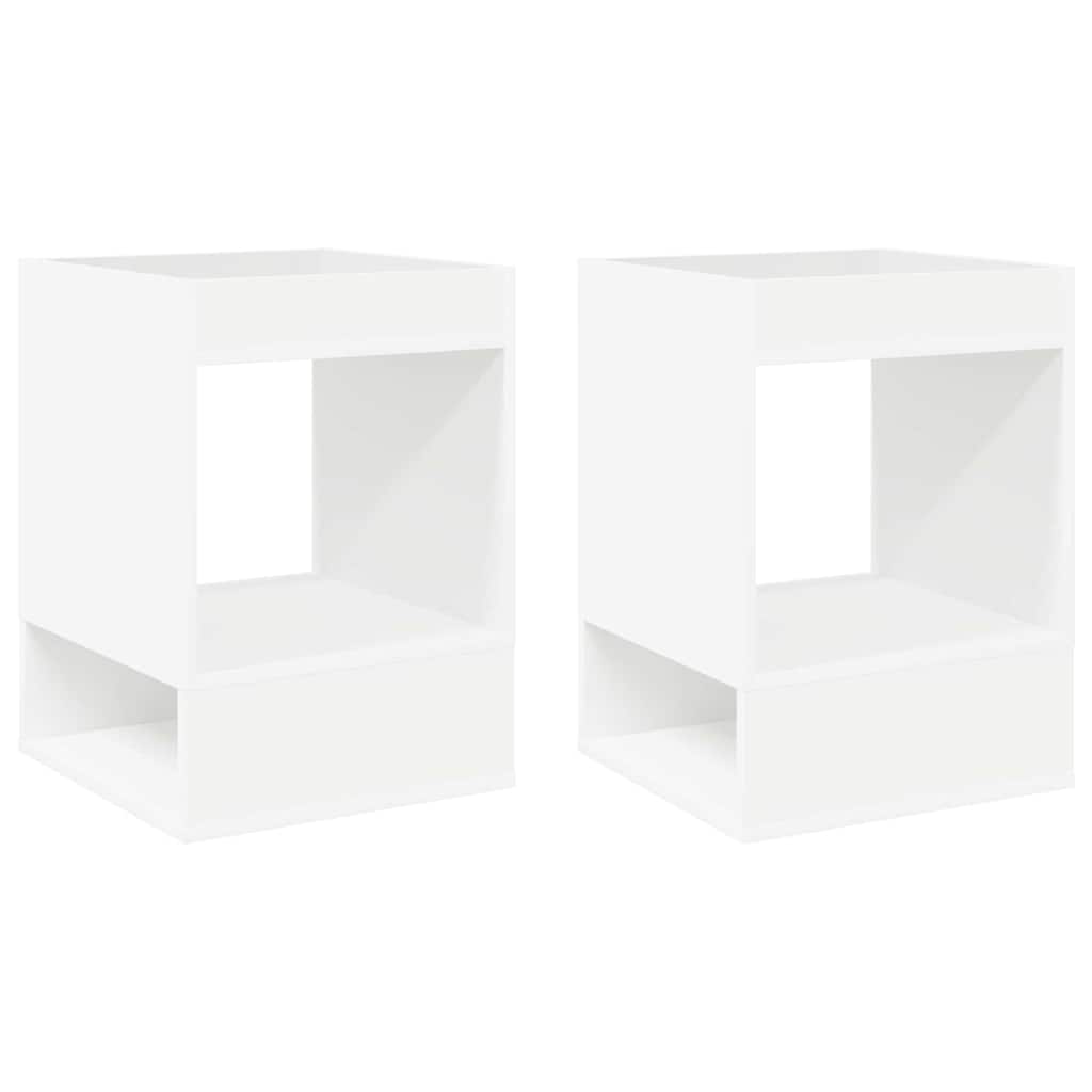 Tavolino 2 pcs Bianco 40 x 40 x 56 cm Legno multistrato | homemem39