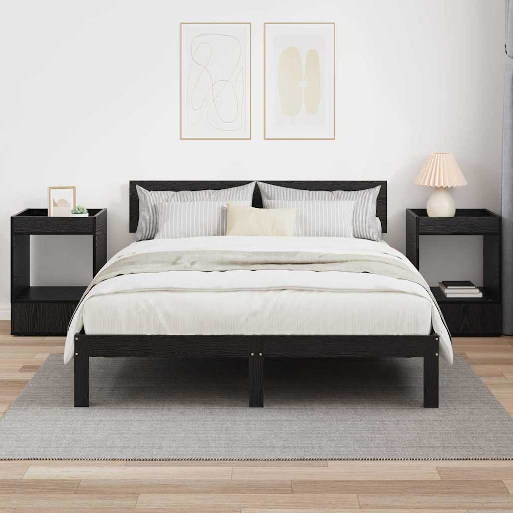 Tavolino 2 pcs Rovere Nero 40 x 40 x 56 cm Legno multistrato | homemem39
