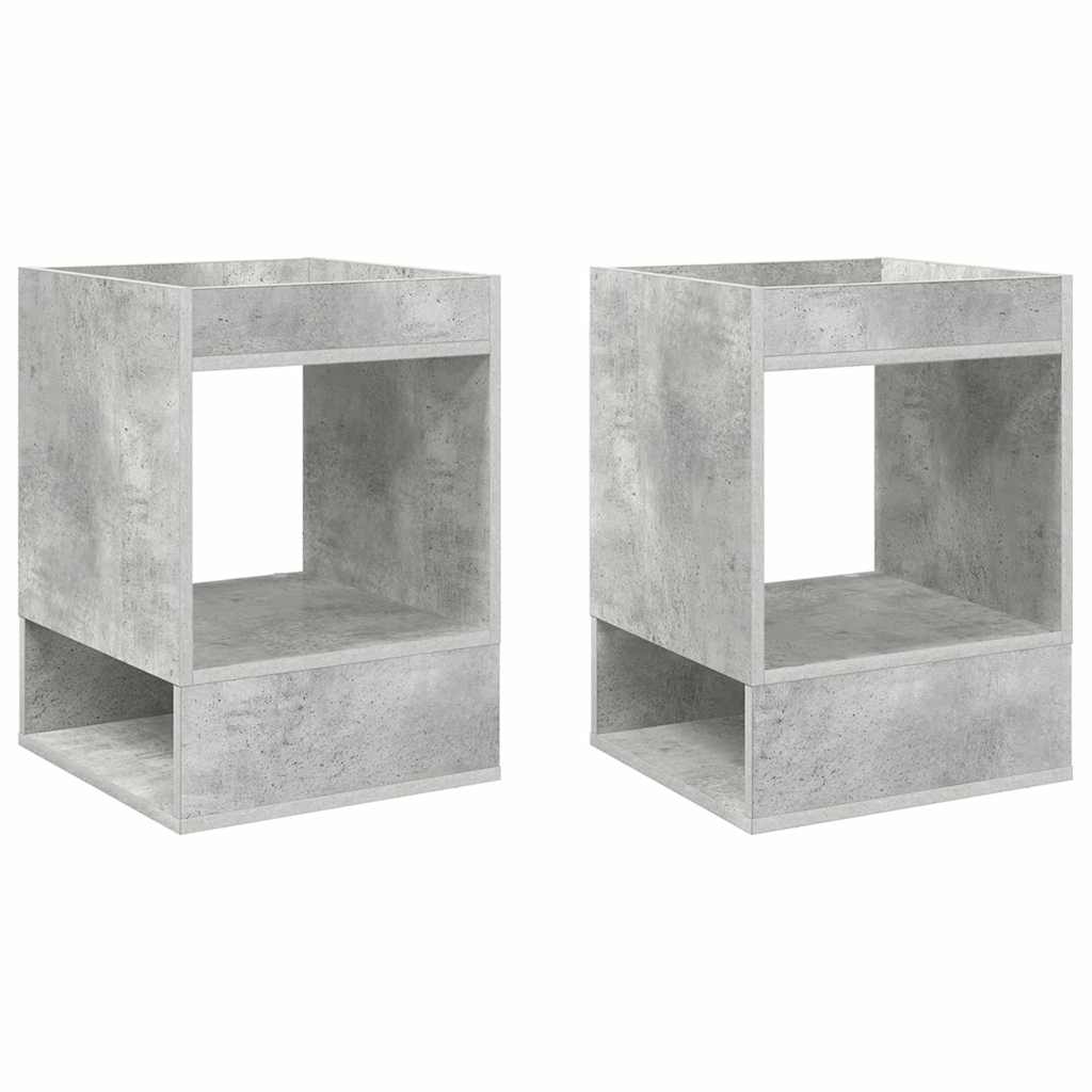 Tavolino 2 pcs Grigio cemento 40 x 40 x 56 cm Legno multistrato | homemem39
