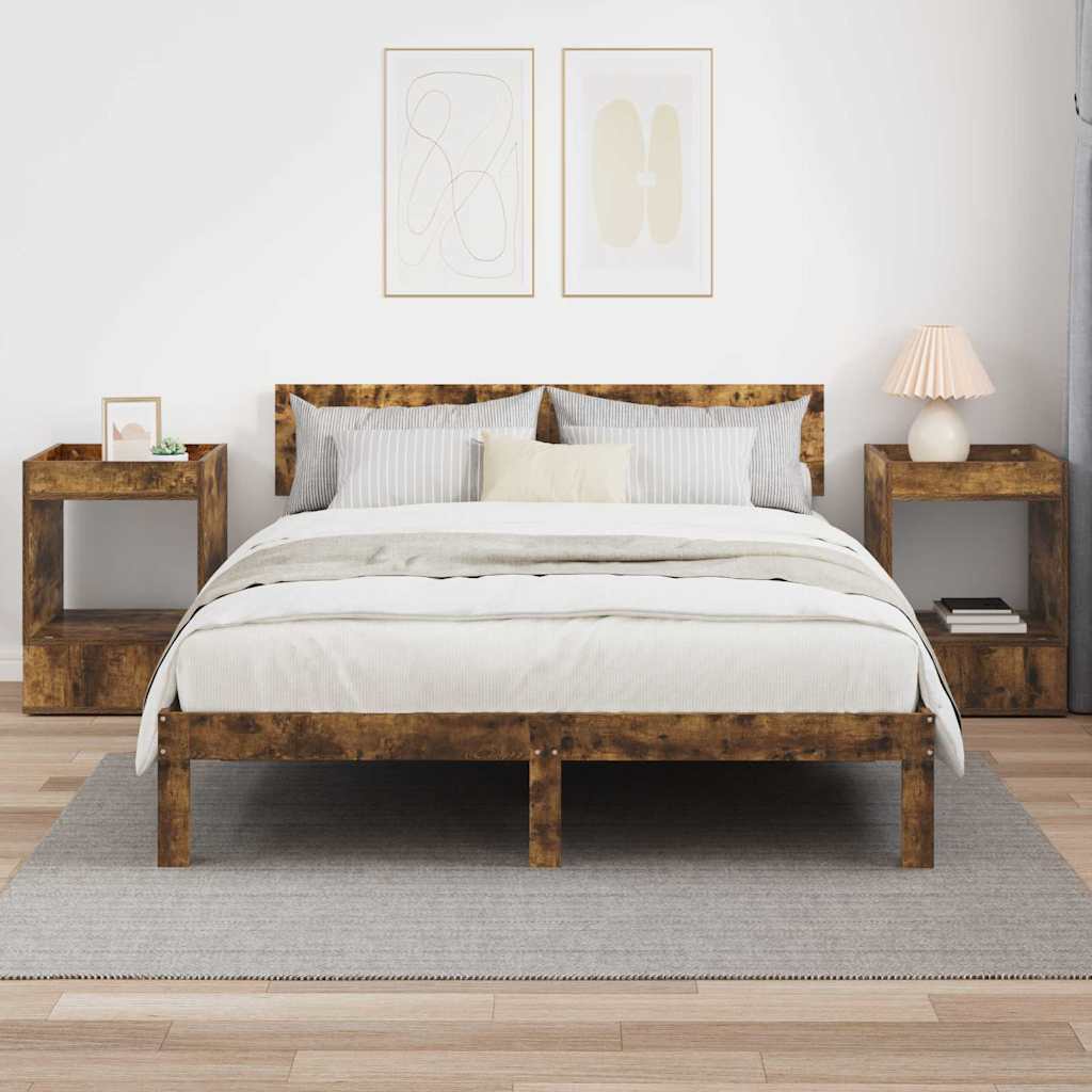Tavolino 2 pcs Rovere fumé 40 x 40 x 56 cm Legno multistrato | homemem39