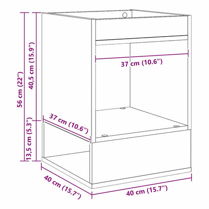 Tavolino Legno vecchio 40 x 40 x 56 cm Legno ingegnerizzato | homemem39