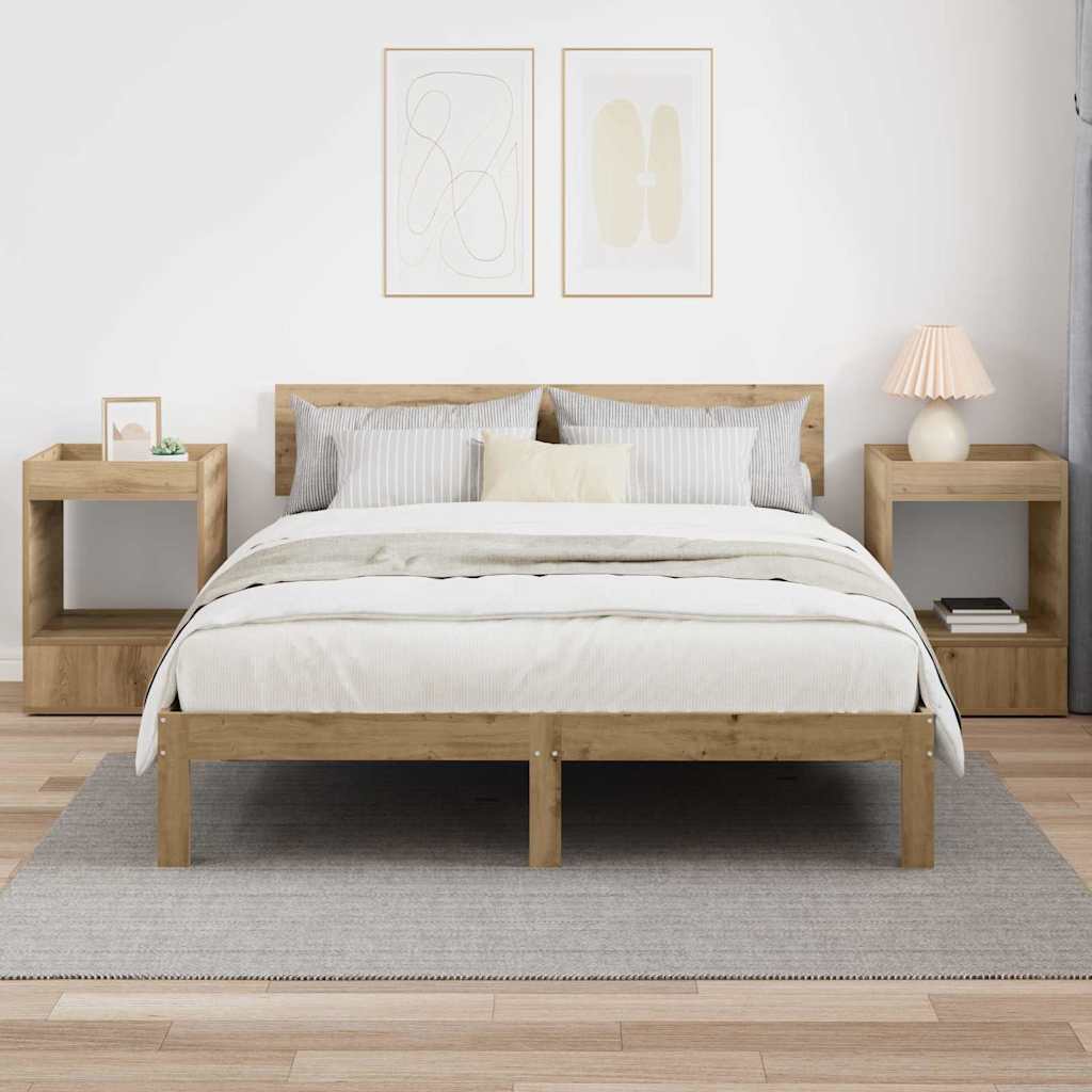 Tavolino 2 pz Rovere artigianale 40 x 40 x 56 cm | homemem39