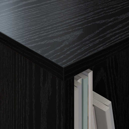 Scaffale per riviste Rovere Nero 102 x 30 x 45 cm