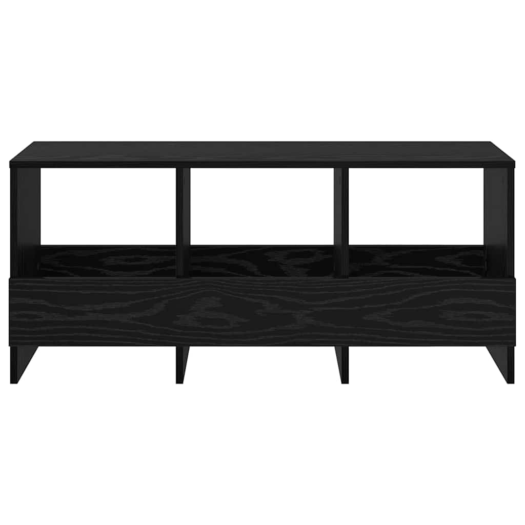 Scaffale per riviste Rovere Nero 102 x 30 x 45 cm