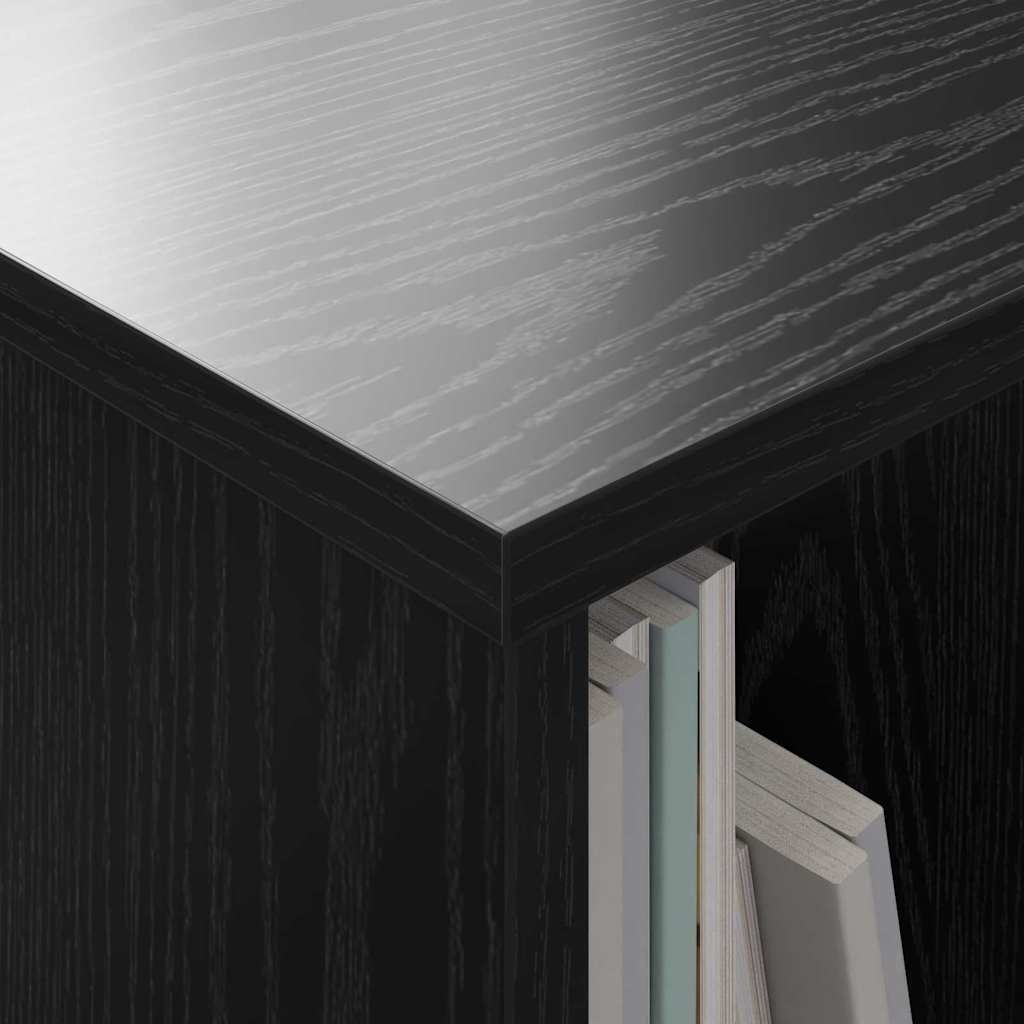 Scaffale per riviste Rovere Nero 35 x 30 x 45 cm