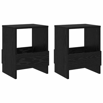 Scaffale per riviste 2 pcs Rovere Nero 35 x 30 x 45 cm