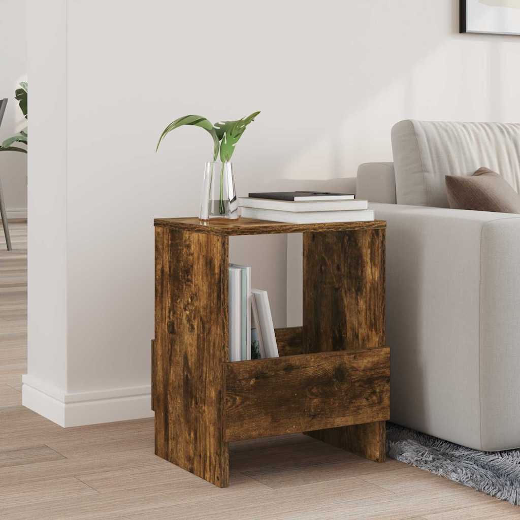 Scaffale per riviste Rovere fumé 35 x 30 x 45 cm