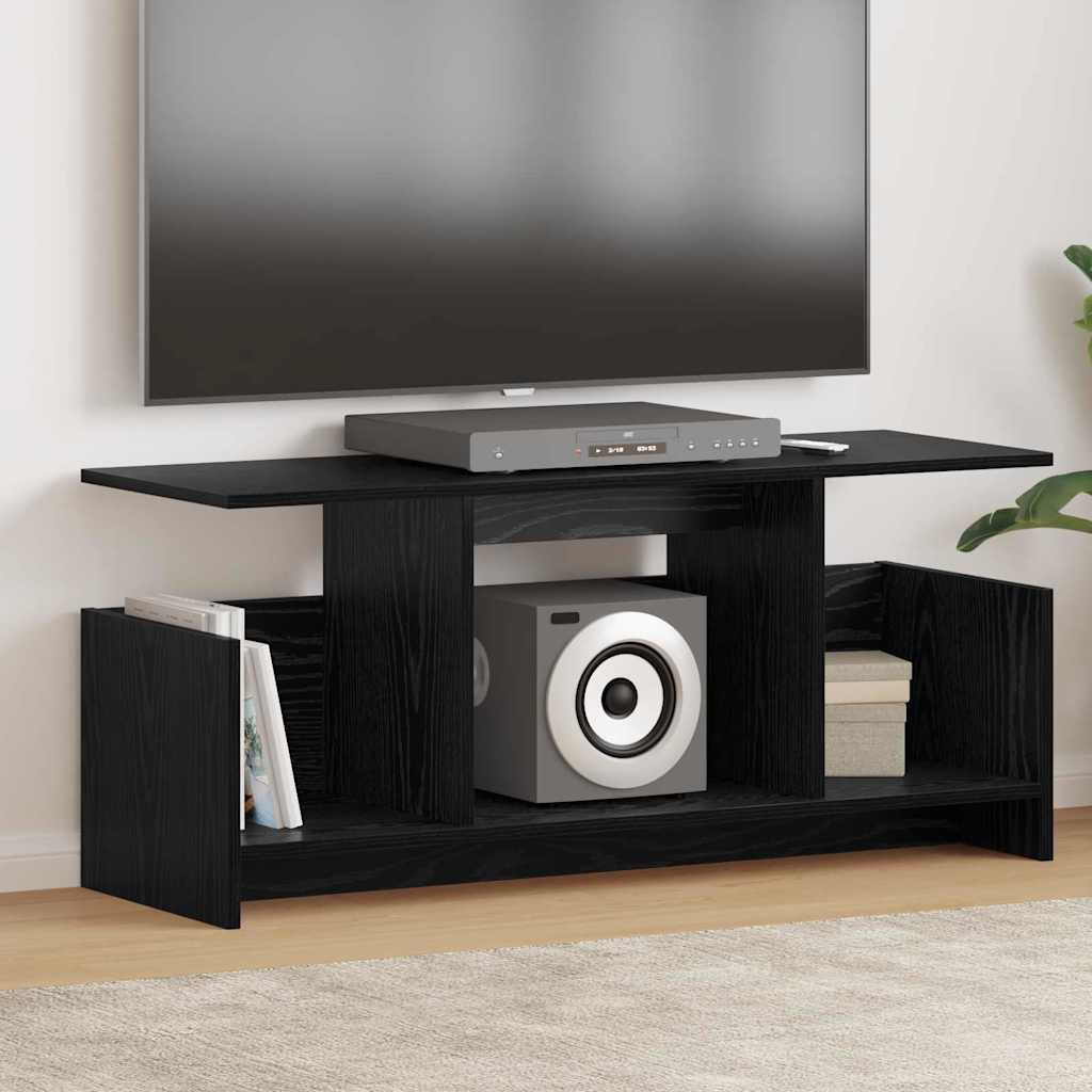 Supporto TV Rovere Nero 102 x 35 x 45 cm Legno multistrato