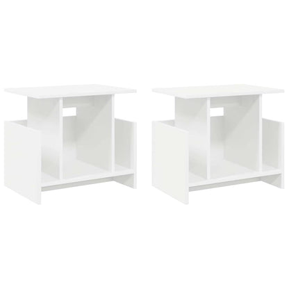 Supporto TV 2 pcs Bianco 50 x 35 x 45 cm Legno multistrato