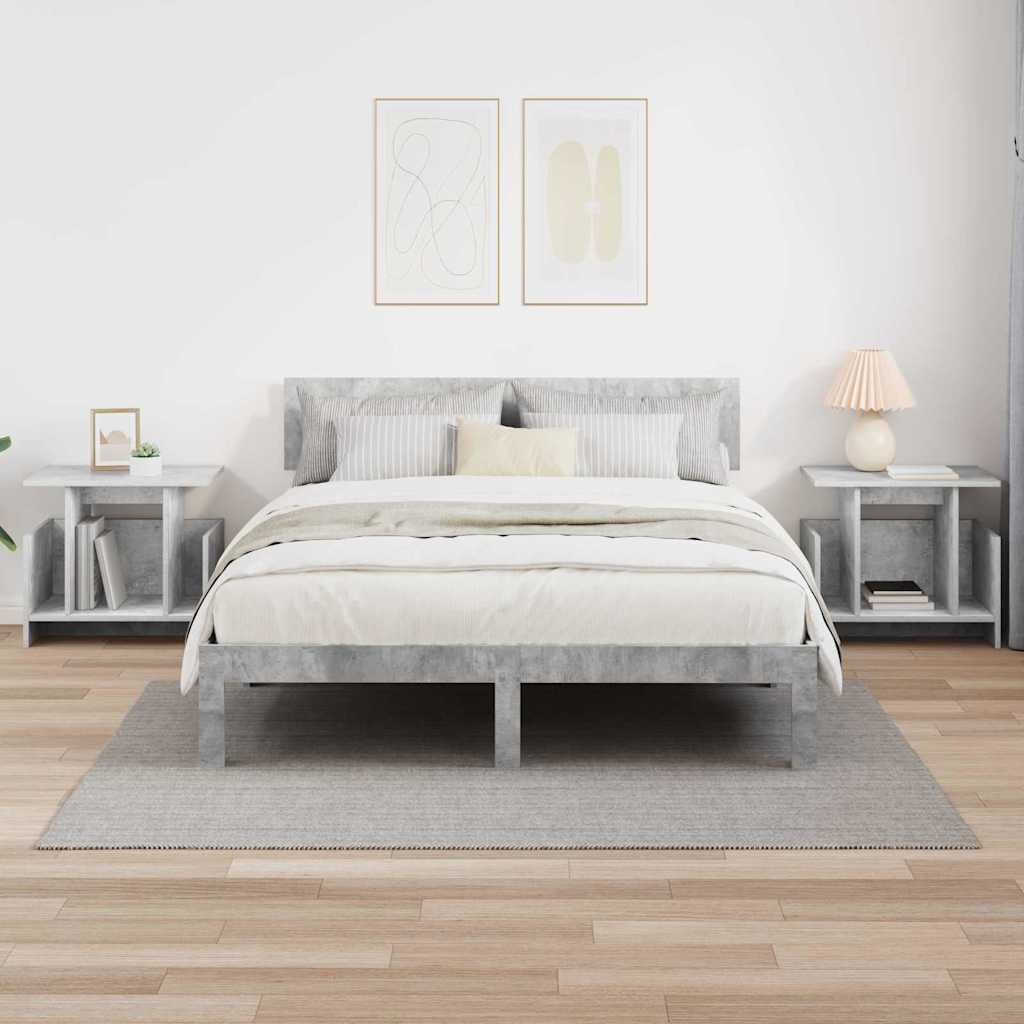 Supporto TV 2 pcs Grigio cemento 50 x 35 x 45 cm