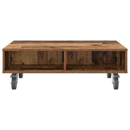 Tavolino con Ruote Legno vecchio 90 x 50 x 30 cm