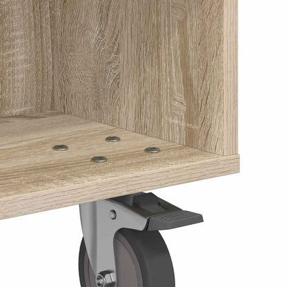 Tavolino con Ruote Rovere Sonoma 50 x 50 x 30 cm