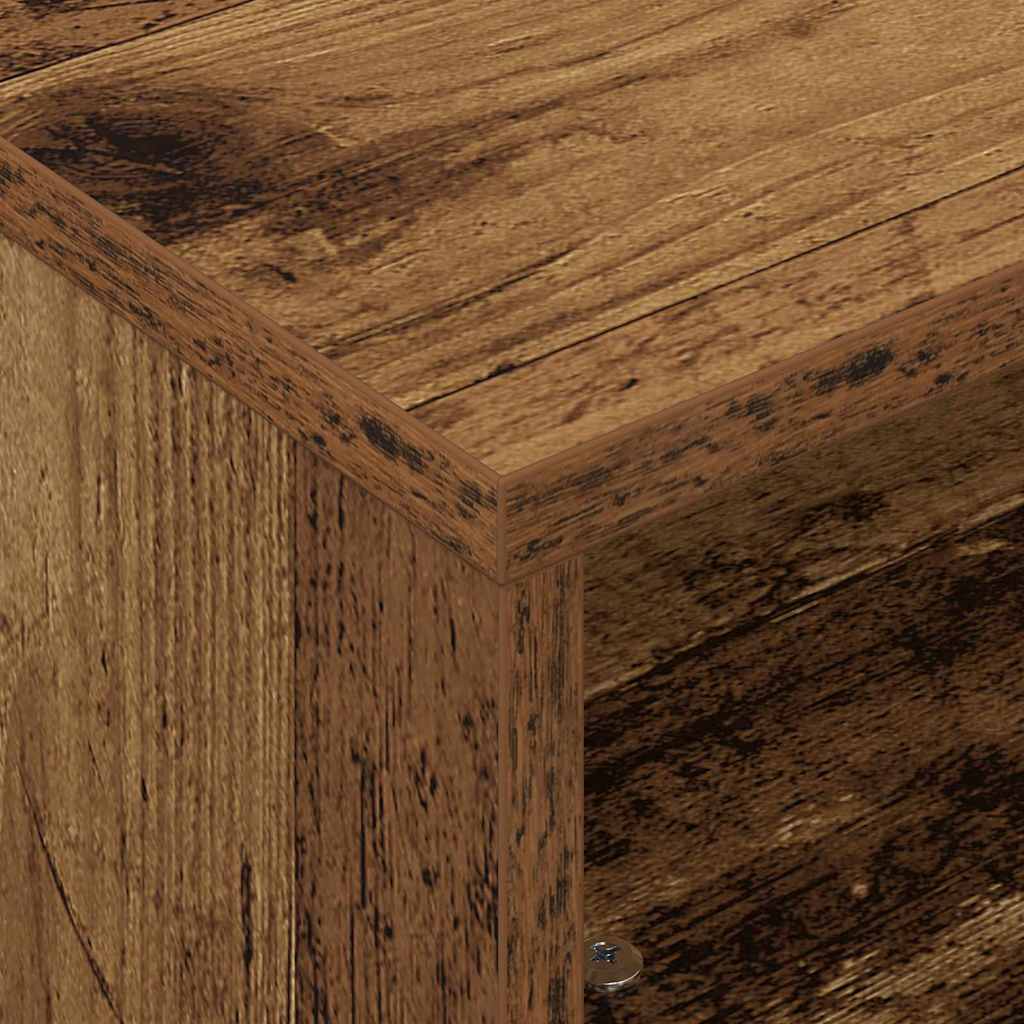 Tavolino con Ruote Legno vecchio 50 x 50 x 30 cm