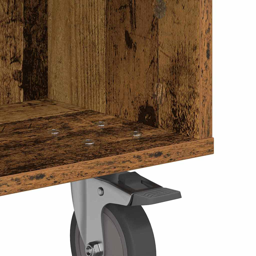 Tavolino con Ruote Legno vecchio 50 x 50 x 30 cm