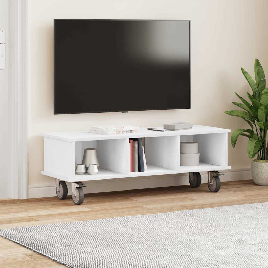 Supporto TV Bianco 100 x 35 x 35 cm Legno multistrato