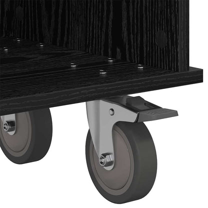 Supporto TV Rovere Nero 100 x 35 x 35 cm Legno multistrato