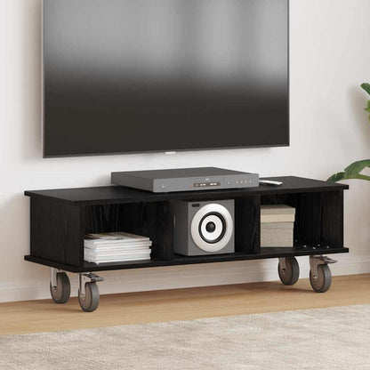 Supporto TV Rovere Nero 100 x 35 x 35 cm Legno multistrato