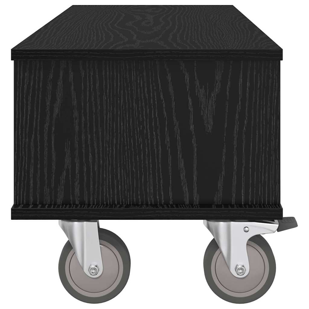 Supporto TV Rovere Nero 100 x 35 x 35 cm Legno multistrato