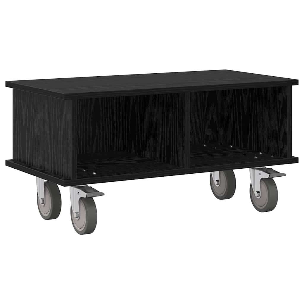 Supporto TV Rovere Nero 68,5 x 35 x 35 cm Legno multistrato