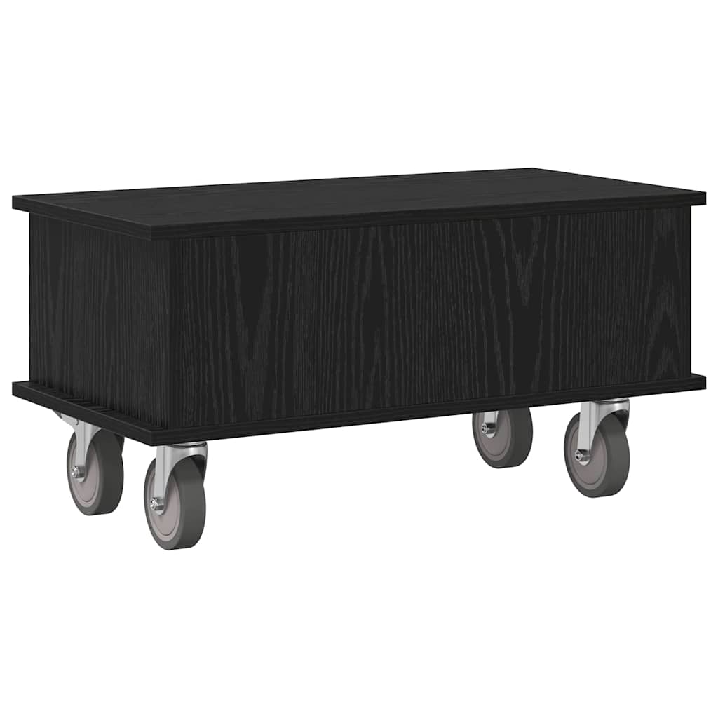 Supporto TV Rovere Nero 68,5 x 35 x 35 cm Legno multistrato